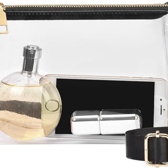 Handbags - Clear Purse for Women - Stadium Approved Crossbody Bag with Zipper for Events